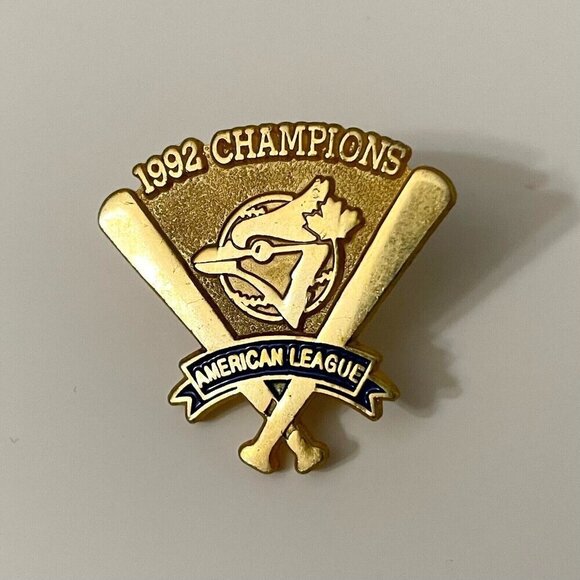 Vtg 1992 Toronto Blue Jays American League Champions Pin - Picture 2 of 8